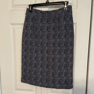 Navy pencil skirt